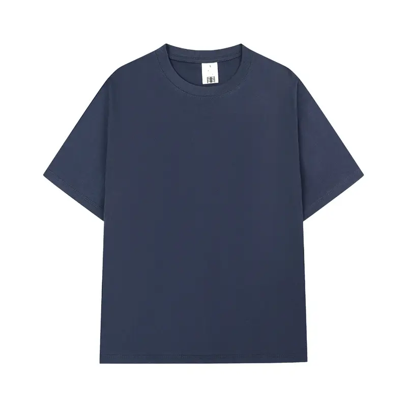 Men Cotton T-Shirt Yellow Short Sleeve Loose Fit - Image 17