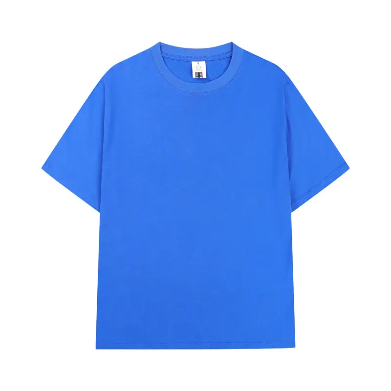Men Cotton T-Shirt Yellow Short Sleeve Loose Fit - Image 19