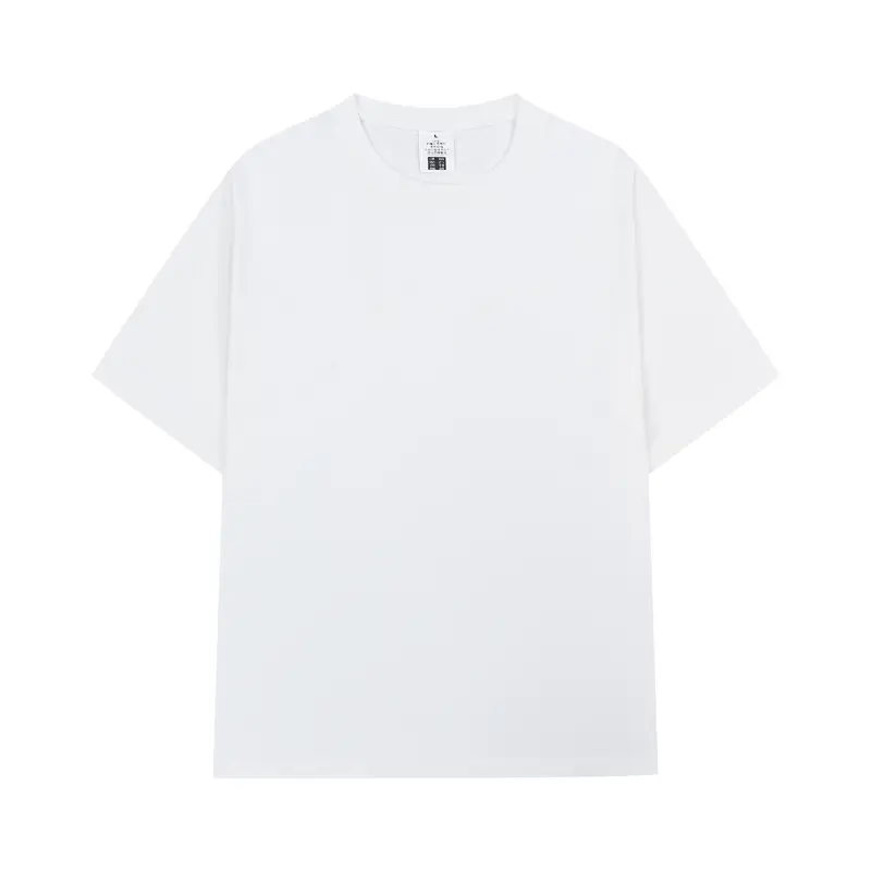 Men Cotton T-Shirt Yellow Short Sleeve Loose Fit - Image 2