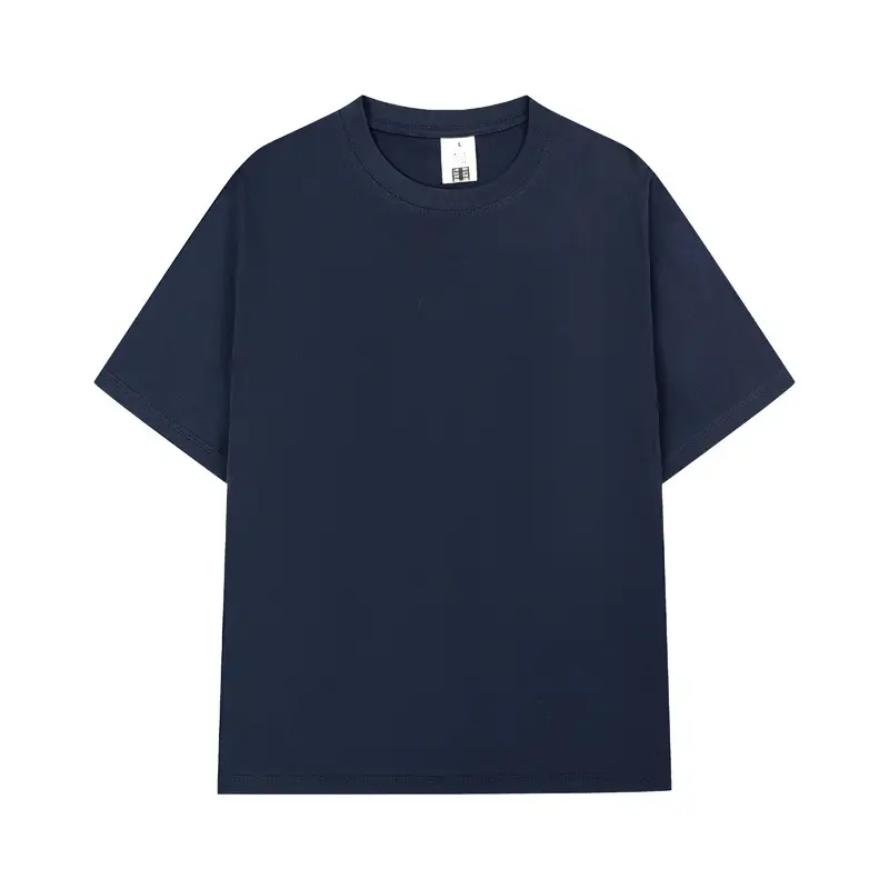 Men Cotton T-Shirt Yellow Short Sleeve Loose Fit - Image 22
