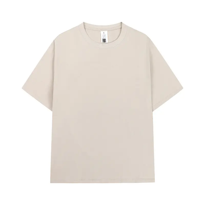 Men Cotton T-Shirt Yellow Short Sleeve Loose Fit - Image 25