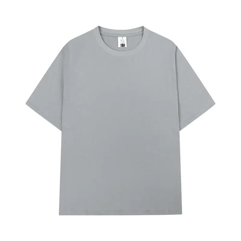 Men Cotton T-Shirt Yellow Short Sleeve Loose Fit - Image 28