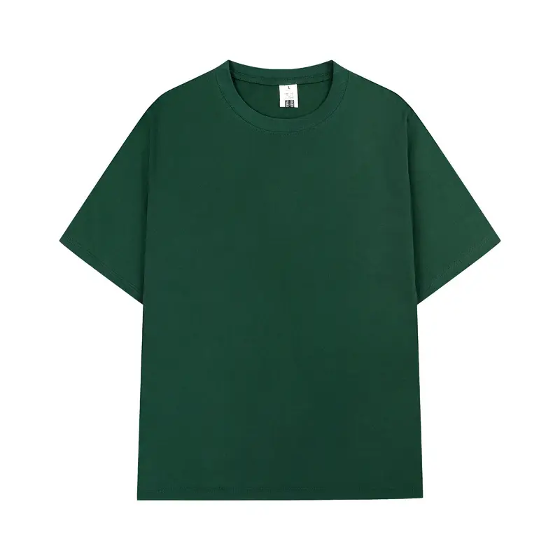 Men Cotton T-Shirt Yellow Short Sleeve Loose Fit - Image 31