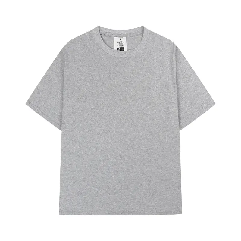 Men Cotton T-Shirt Yellow Short Sleeve Loose Fit - Image 37