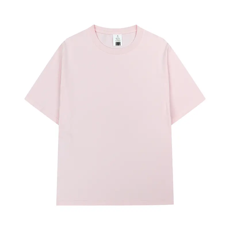 Men Cotton T-Shirt Yellow Short Sleeve Loose Fit - Image 8