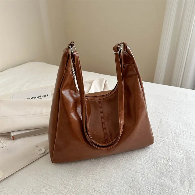 Women's Beige Canvas Shoulder Tote Bag 2024