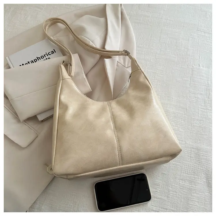 Women's Beige Canvas Shoulder Tote Bag 2024 — feature 10