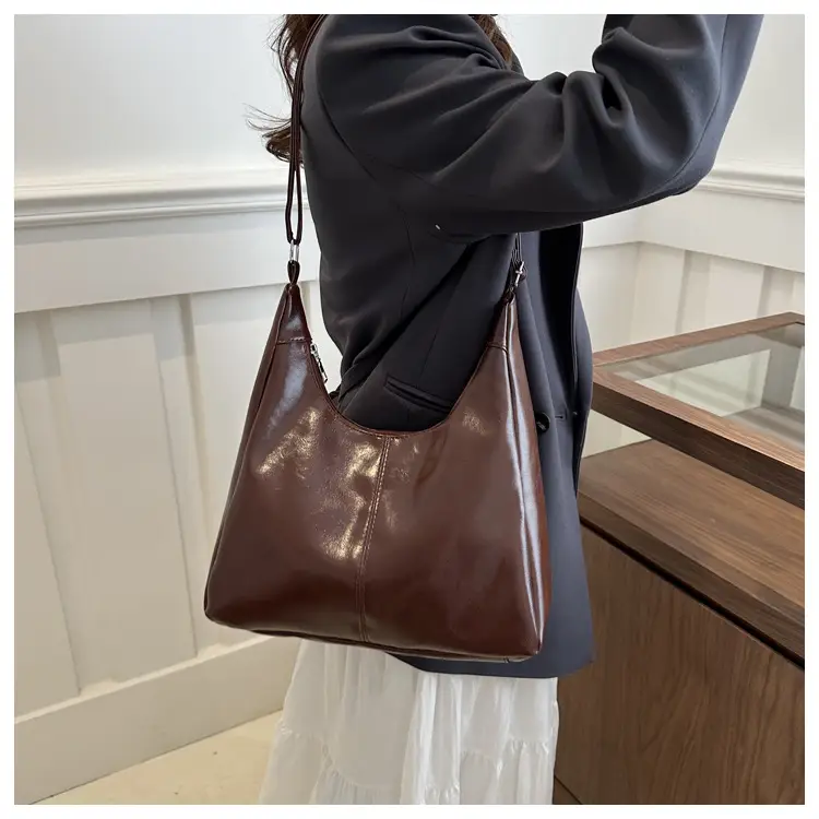 Women's Beige Canvas Shoulder Tote Bag 2024 — feature 11