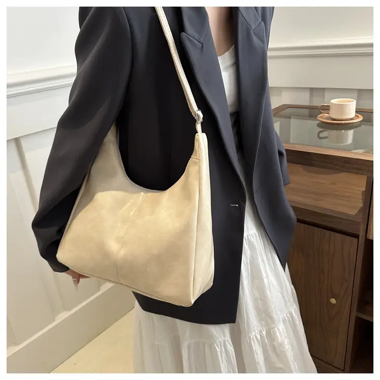 Women's Beige Canvas Shoulder Tote Bag 2024 — feature 16