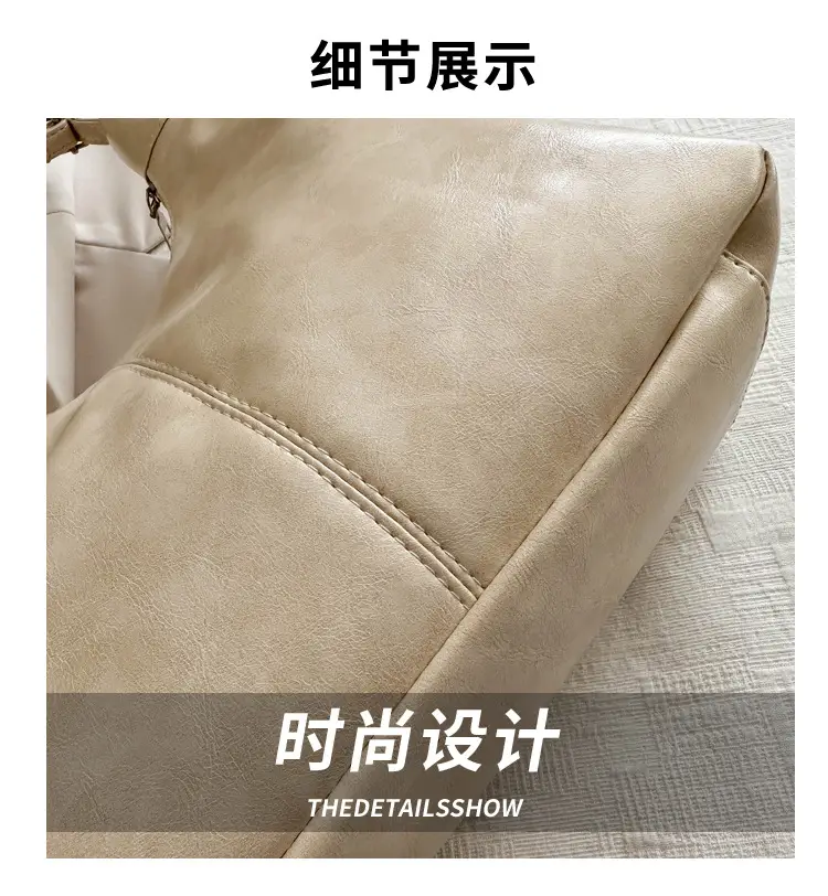 Women's Beige Canvas Shoulder Tote Bag 2024 — feature 4