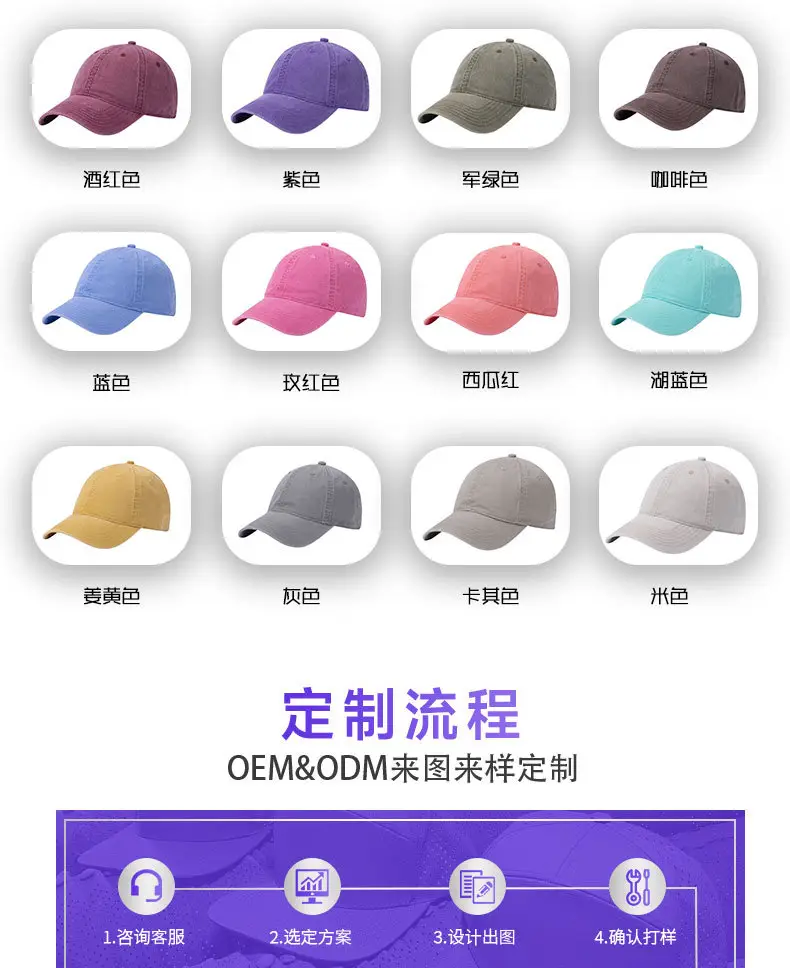 Custom Logo Baseball Cap Wholesale Cross-Border Distressed — feature 7