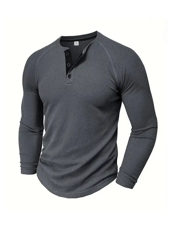 Men's Long Sleeve T-Shirt Turquoise Black Large
