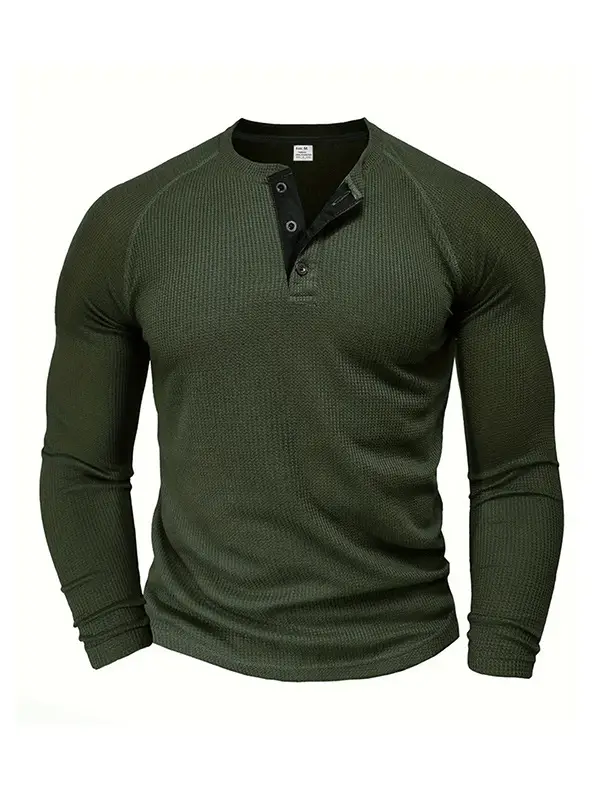 Men's Long Sleeve T-Shirt Turquoise Black Large