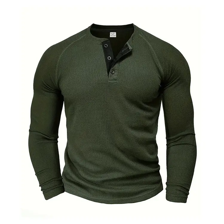 Men's Long Sleeve T-Shirt Turquoise Black Large — feature 20