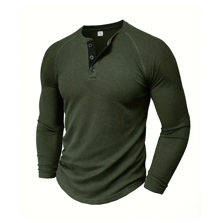 Men's Long Sleeve T-Shirt Turquoise Black Large — feature 21
