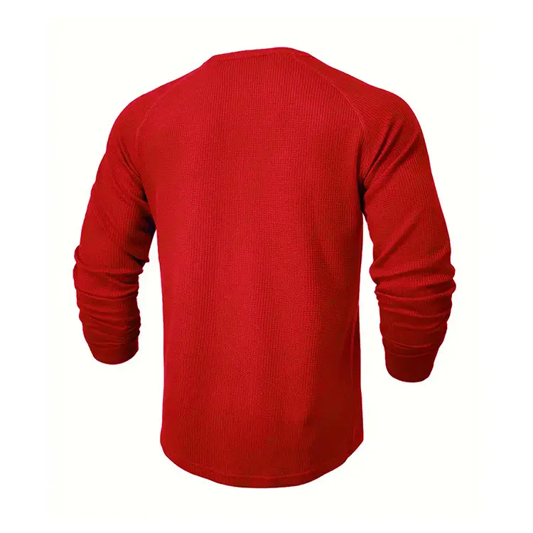 Men's Long Sleeve T-Shirt Turquoise Black Large — feature 25