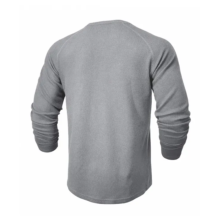 Men's Long Sleeve T-Shirt Turquoise Black Large — feature 31