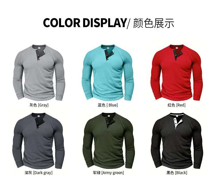 Men's Long Sleeve T-Shirt Turquoise Black Large — feature 9