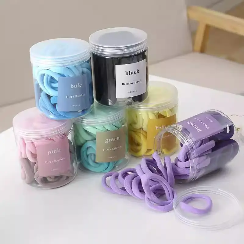 50-Piece Girl Gradient Hair Ropes with High Elastic Towel Ring - Image 8