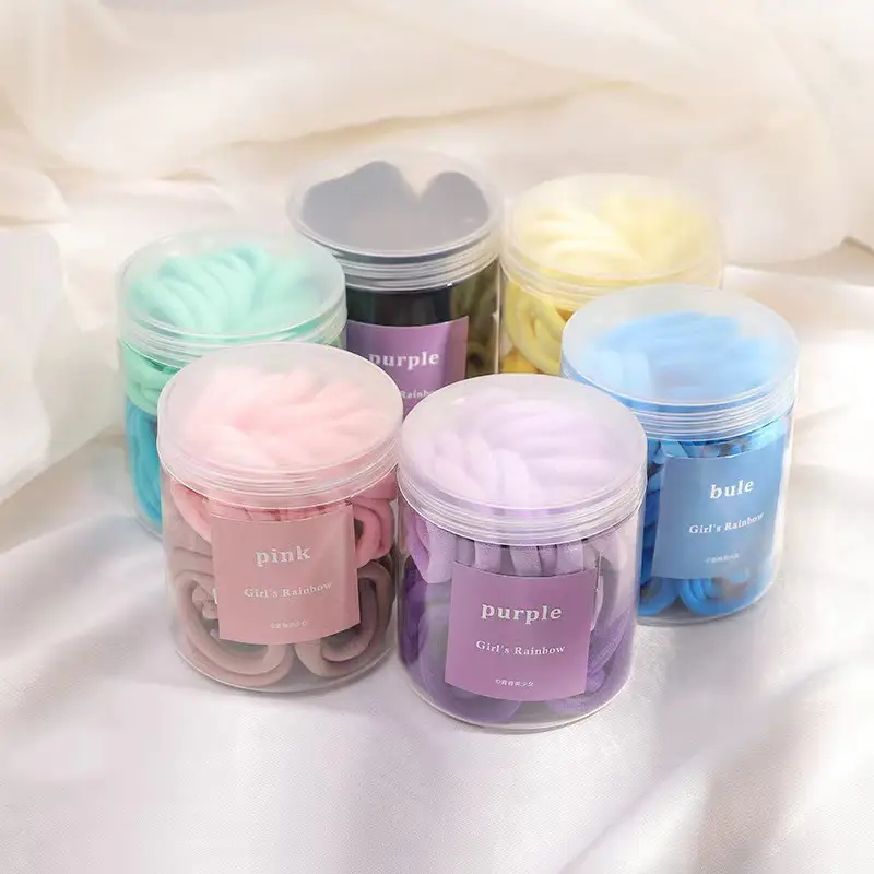 50-Piece Girl Gradient Hair Ropes with High Elastic Towel Ring - Image 9