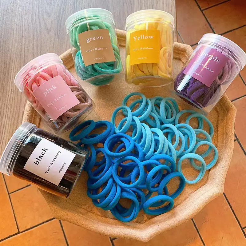 50-Piece Girl Gradient Hair Ropes with High Elastic Towel Ring — feature 3