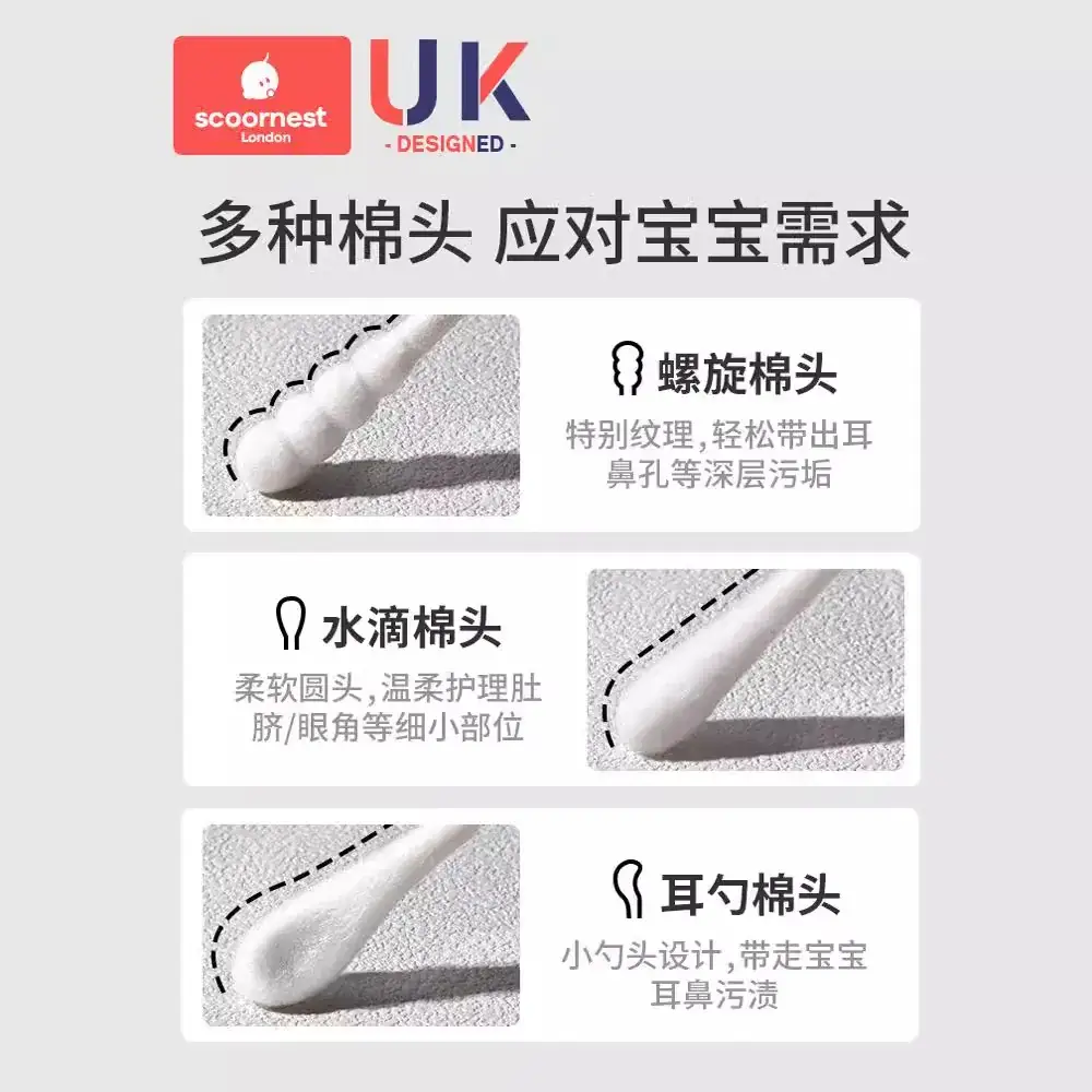Kechao Cotton Ear Swabs for Infants Newborn - Image 14