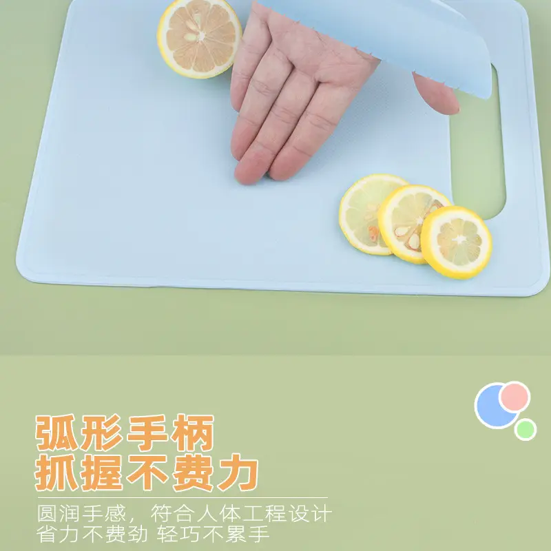 Baby Safety Knife Fork Plate Set Blue Plastic — feature 5
