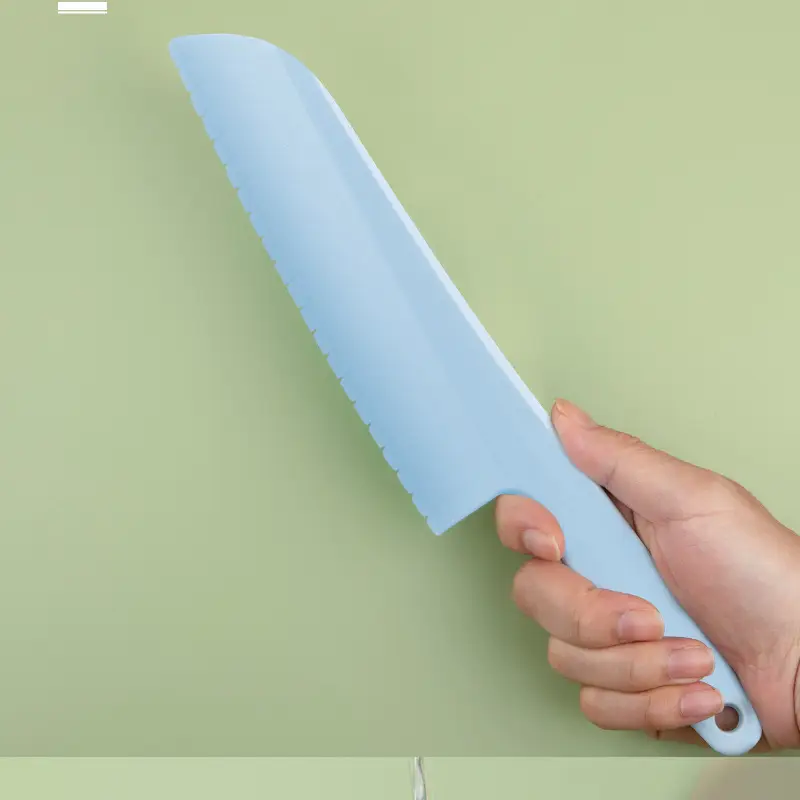 Baby Safety Knife Fork Plate Set Blue Plastic — feature 6