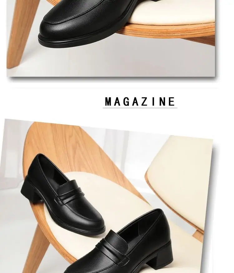 Leather surface middle-aged women's leather shoes deep mouth mid heel work shoes single-layer shoes soft bottom soft leather mother shoes middle-aged and elderly spring and summer — feature 11
