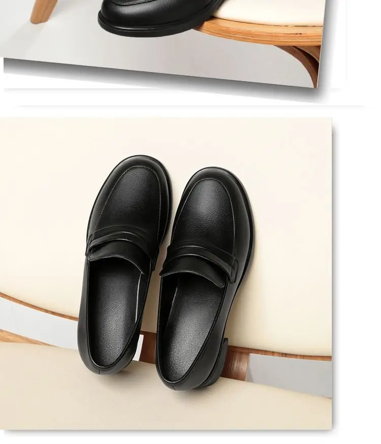 Leather surface middle-aged women's leather shoes deep mouth mid heel work shoes single-layer shoes soft bottom soft leather mother shoes middle-aged and elderly spring and summer — feature 12