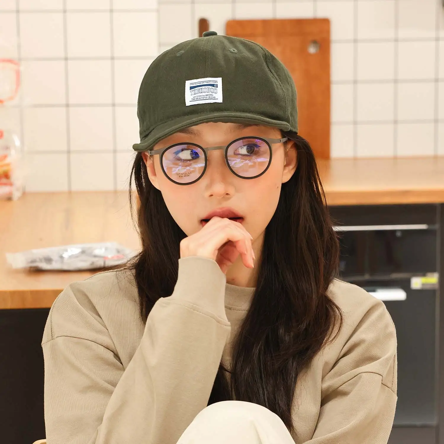 Women's Green Brim Cap Summer Soft Bristle — feature 4