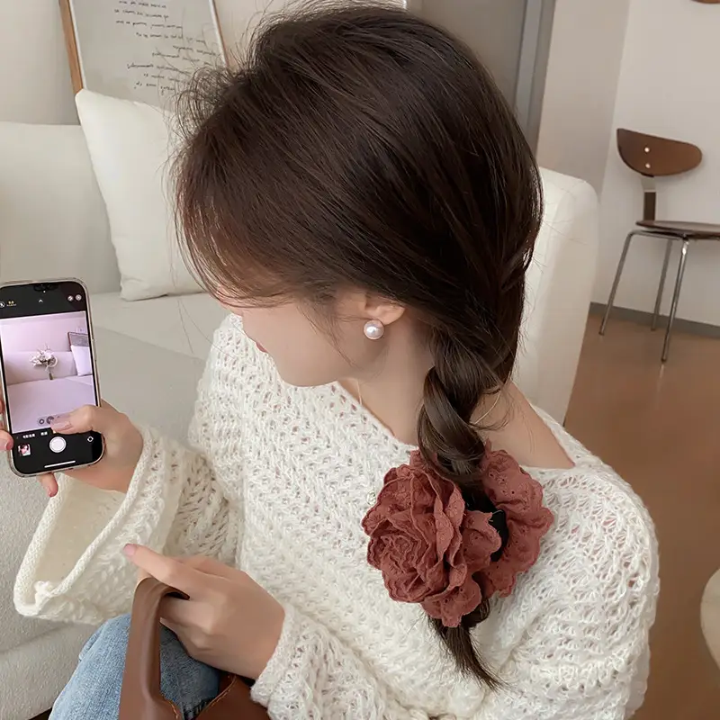 First Love Lace Flower Clip for Women 2024 Large Hair Volume - Image 7