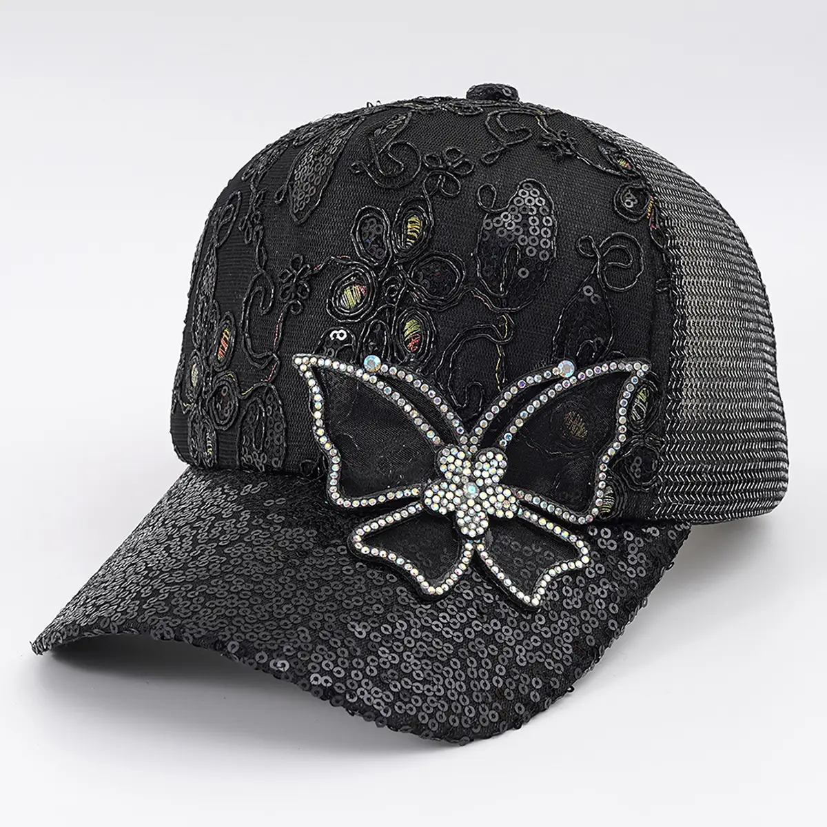 Cross-Border Women's Butterfly Rhinestone Baseball Cap - Image 7