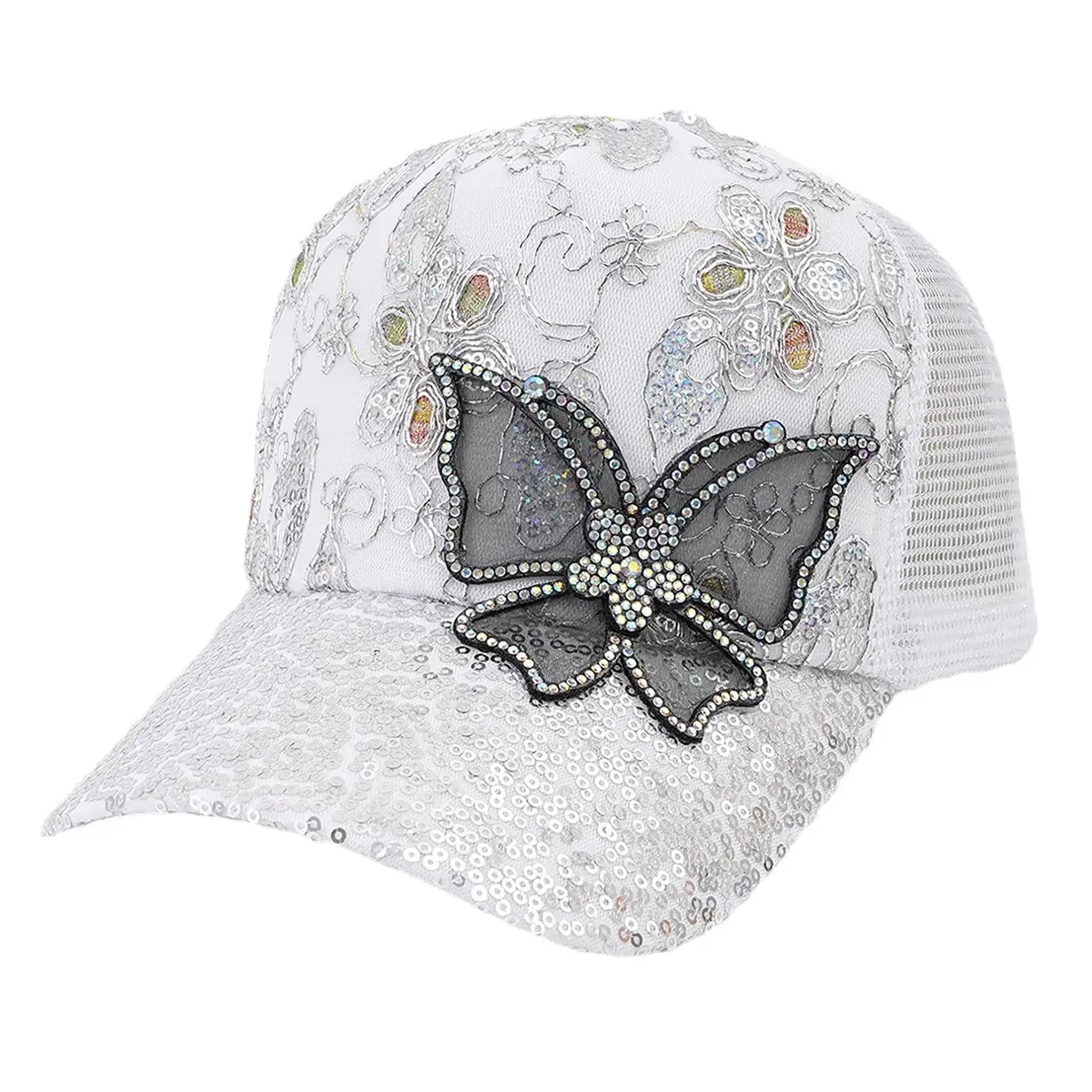 Cross-Border Women's Butterfly Rhinestone Baseball Cap - Image 10