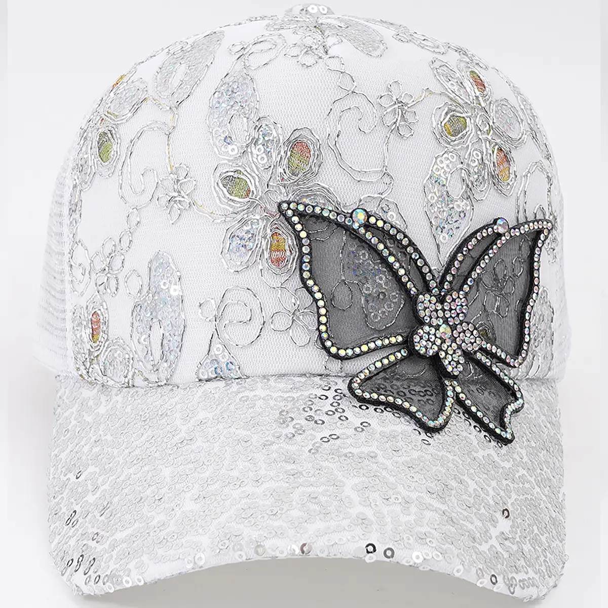Cross-Border Women's Butterfly Rhinestone Baseball Cap — feature 8