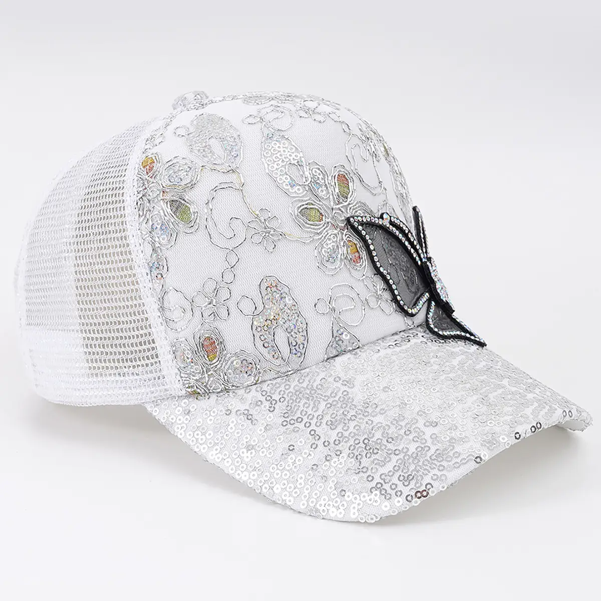 Cross-Border Women's Butterfly Rhinestone Baseball Cap — feature 9