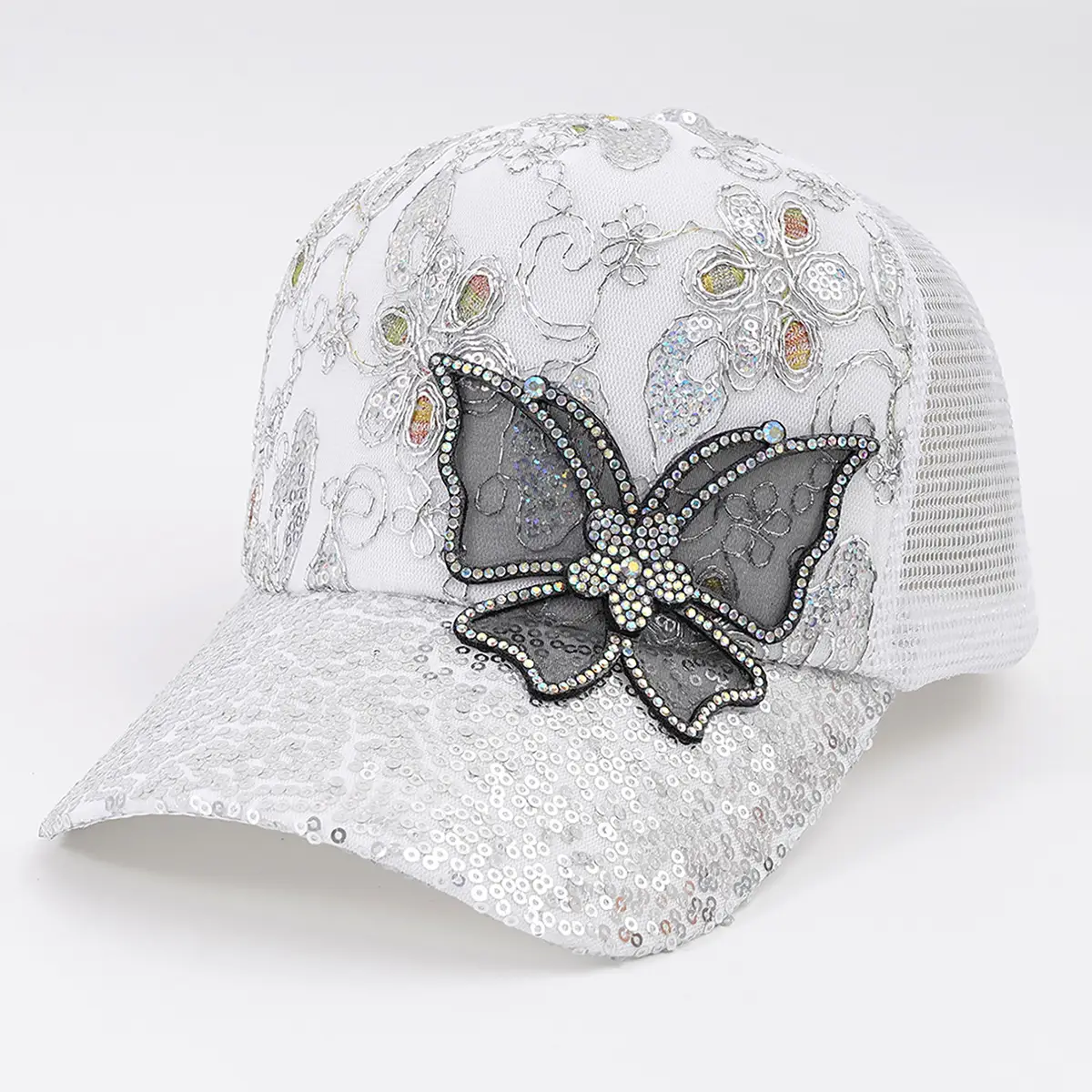 Cross-Border Women's Butterfly Rhinestone Baseball Cap - Image 3