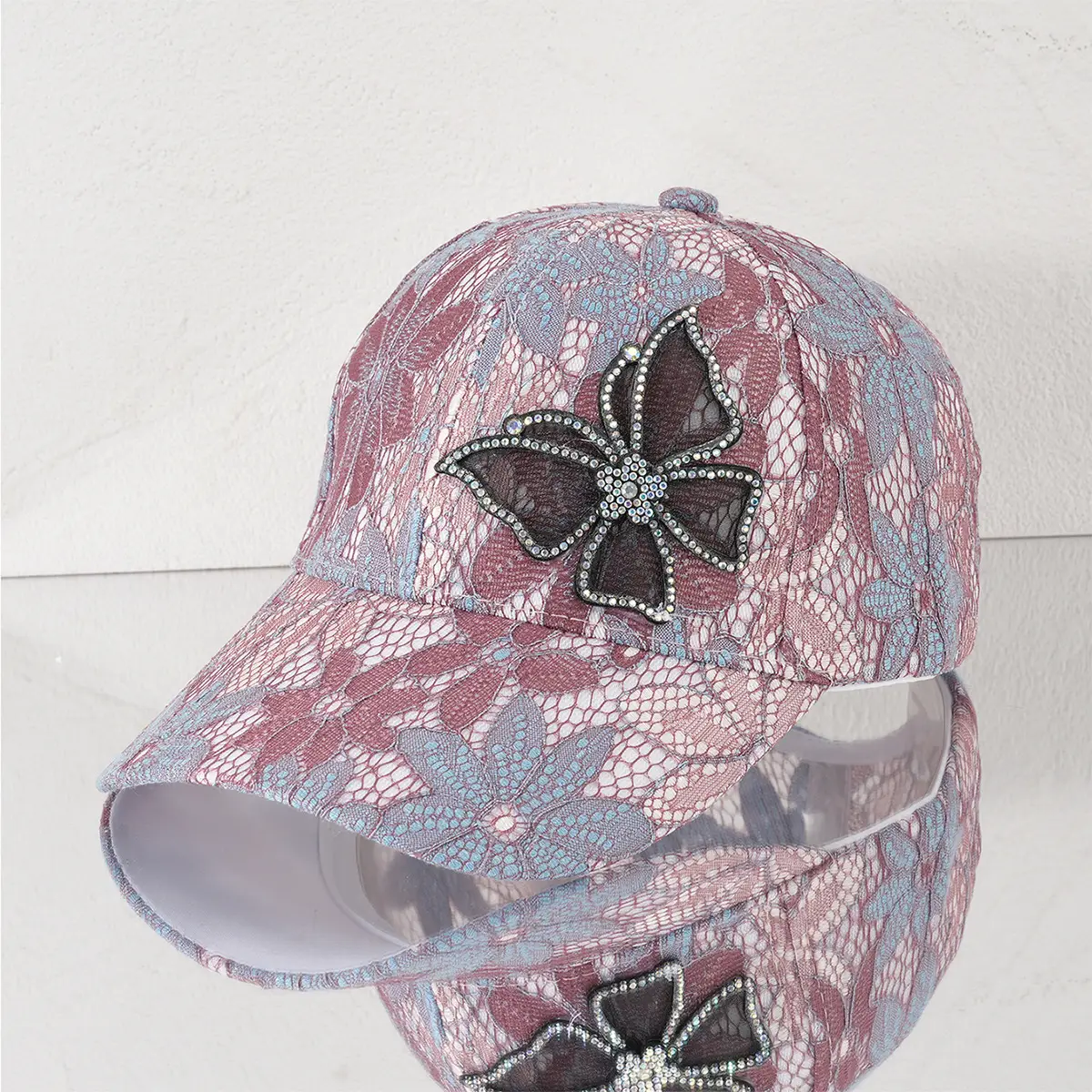 Cross-Border Women's Butterfly Rhinestone Baseball Cap - Image 5