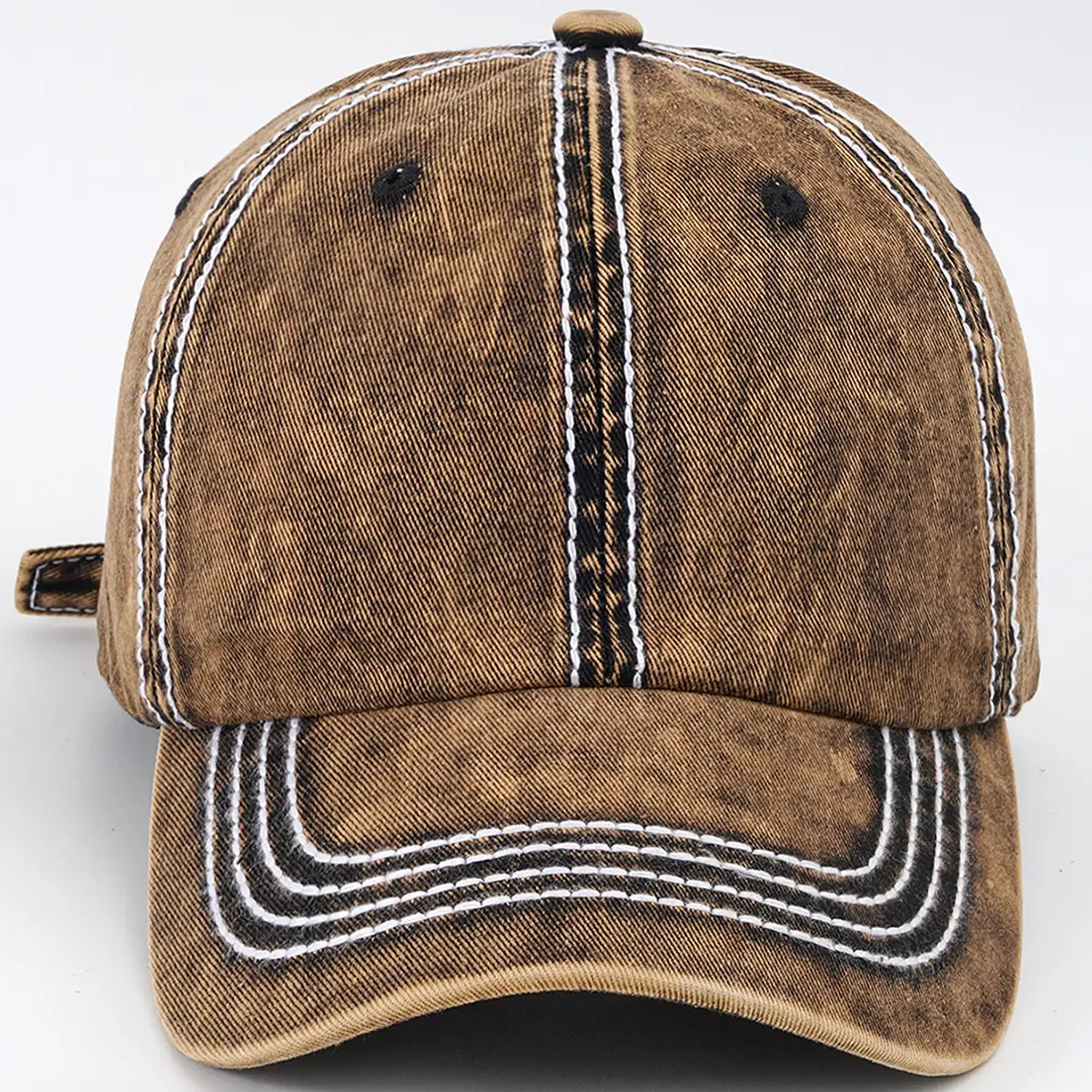 Orange Washed Baseball Cap for Men Women Casual Date — feature 6