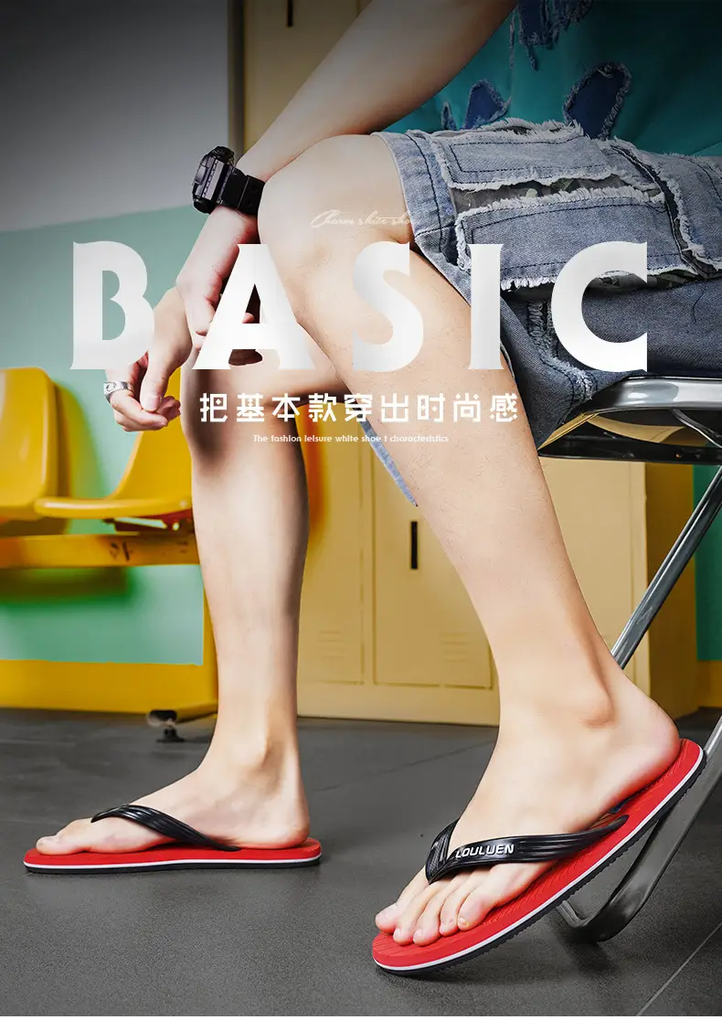 Flip-flops men's 2024 new summer wear non-slip deodorant men's sports clip feet Vietnam beach slippers wading — feature 1