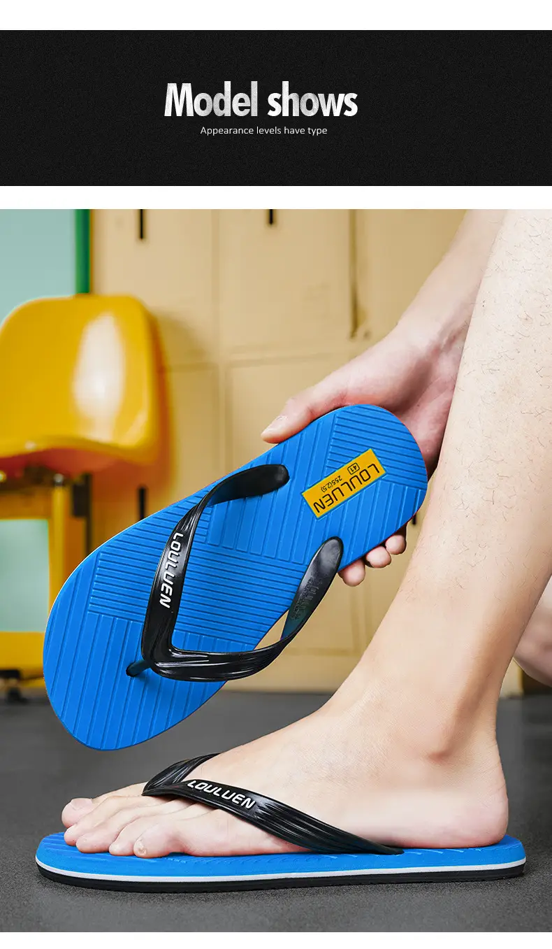 Flip-flops men's 2024 new summer wear non-slip deodorant men's sports clip feet Vietnam beach slippers wading — feature 10