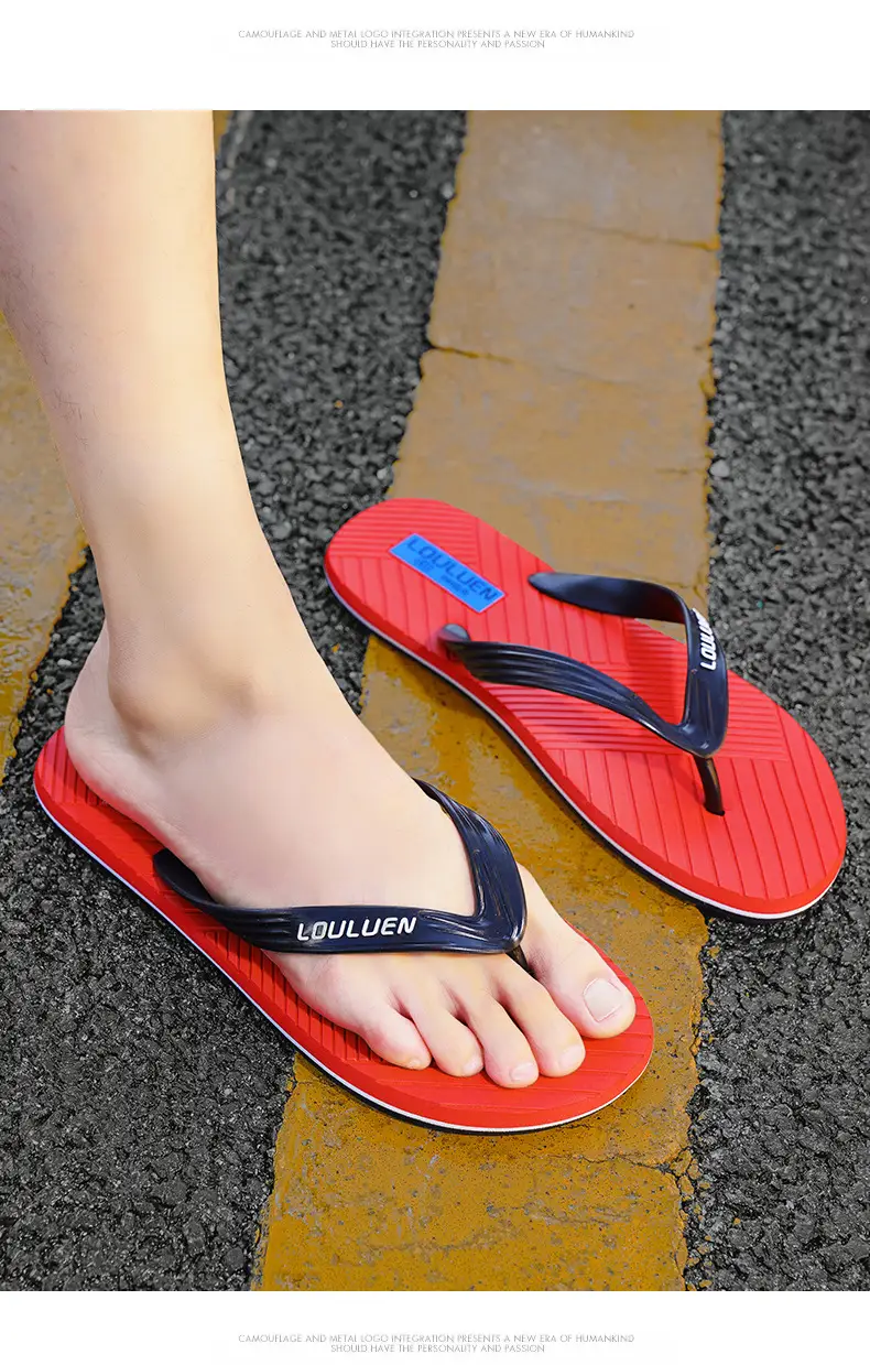Flip-flops men's 2024 new summer wear non-slip deodorant men's sports clip feet Vietnam beach slippers wading — feature 13