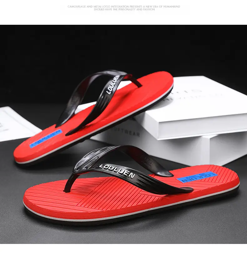 Flip-flops men's 2024 new summer wear non-slip deodorant men's sports clip feet Vietnam beach slippers wading — feature 16