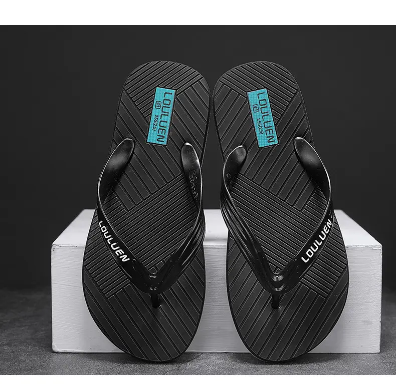 Flip-flops men's 2024 new summer wear non-slip deodorant men's sports clip feet Vietnam beach slippers wading — feature 17