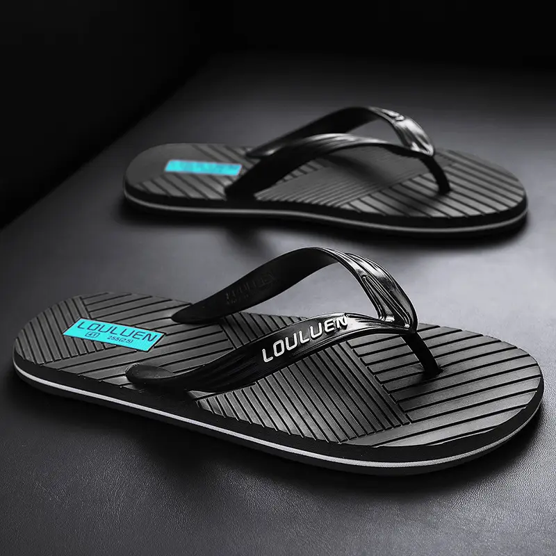 Flip-flops men's 2024 new summer wear non-slip deodorant men's sports clip feet Vietnam beach slippers wading - Image 2