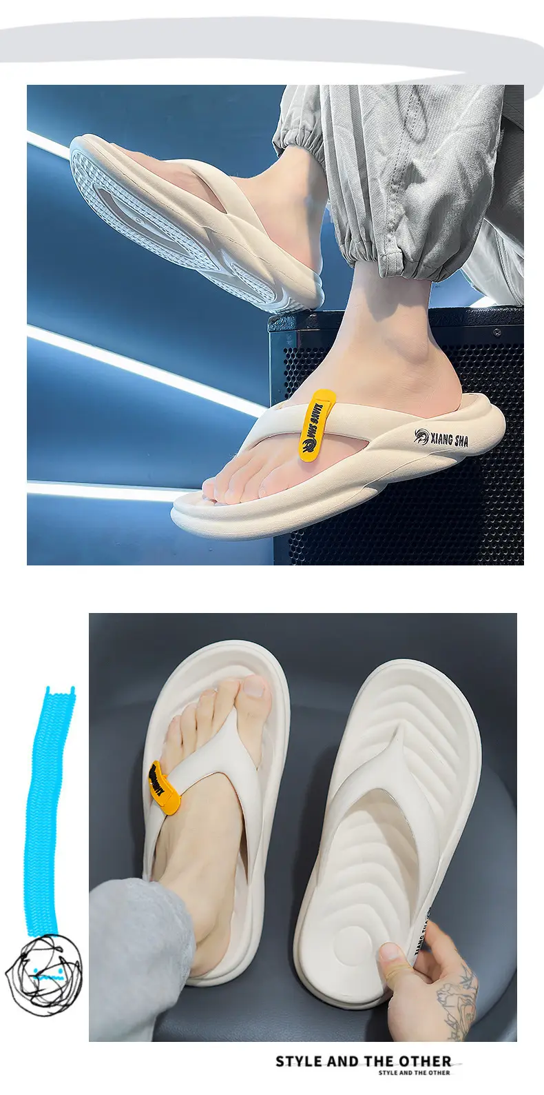 2024 Summer Men's Fashionable Soft Bottom Sandals Outdoor Non-Slip Korean Style EVA Clip Flip-Flops Vietnamese Slippers for Men — feature 3