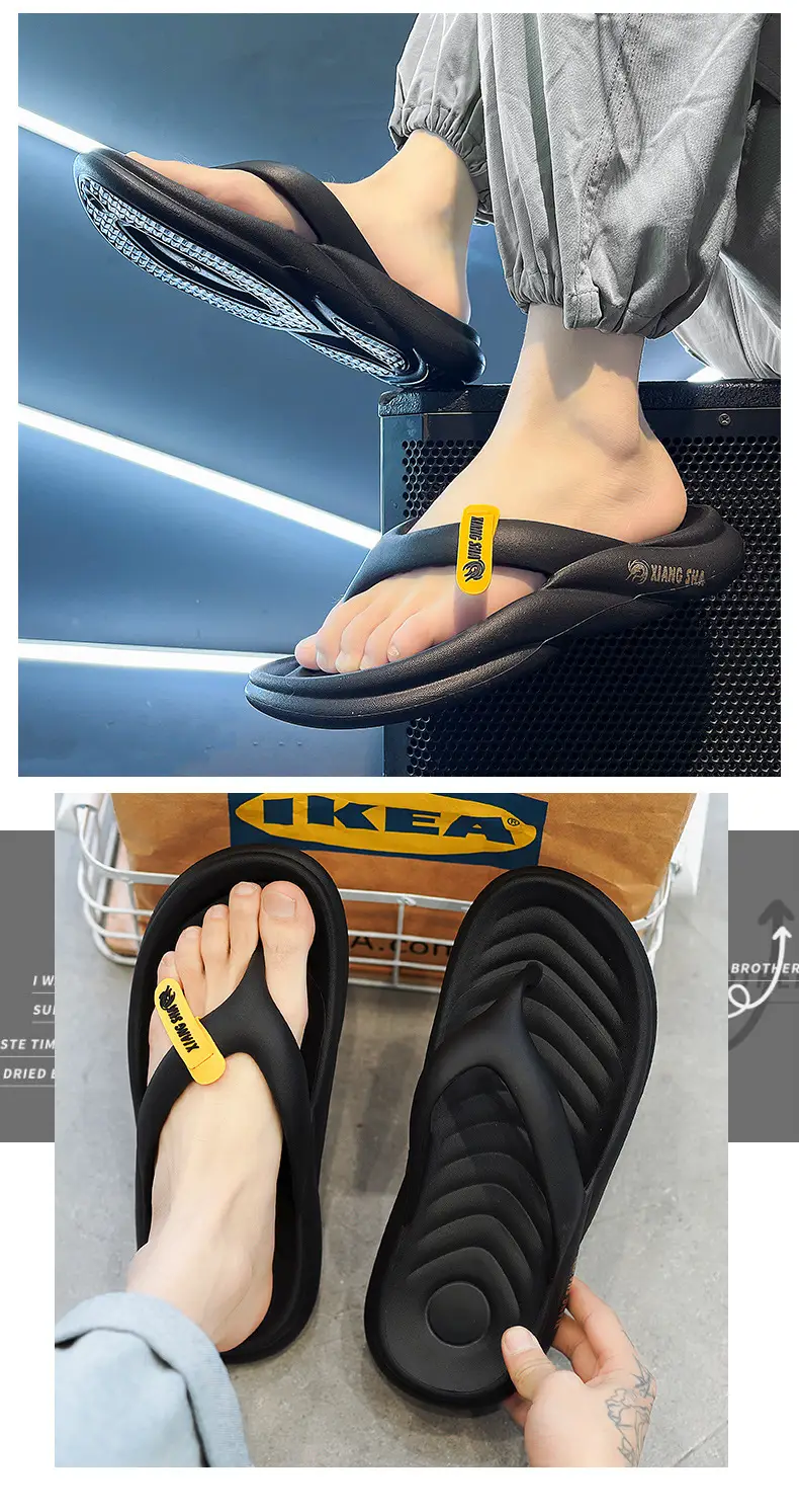 2024 Summer Men's Fashionable Soft Bottom Sandals Outdoor Non-Slip Korean Style EVA Clip Flip-Flops Vietnamese Slippers for Men — feature 7