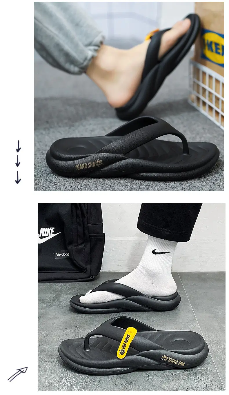 2024 Summer Men's Fashionable Soft Bottom Sandals Outdoor Non-Slip Korean Style EVA Clip Flip-Flops Vietnamese Slippers for Men — feature 8