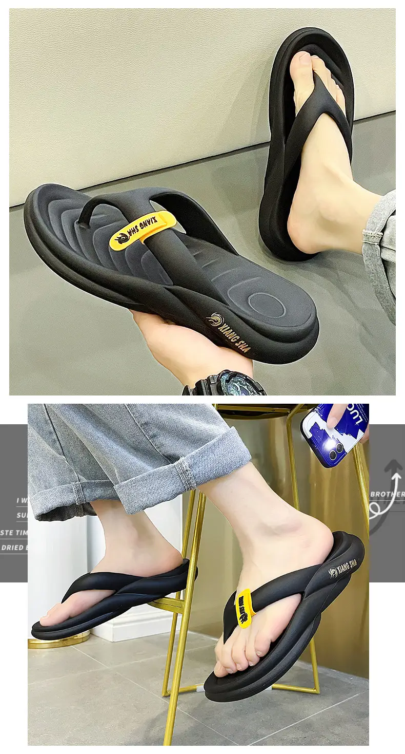 2024 Summer Men's Fashionable Soft Bottom Sandals Outdoor Non-Slip Korean Style EVA Clip Flip-Flops Vietnamese Slippers for Men — feature 9