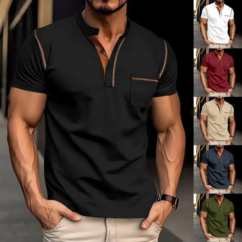 Men's Maroon Polo T-Shirt Short Sleeve 2026 — feature 19